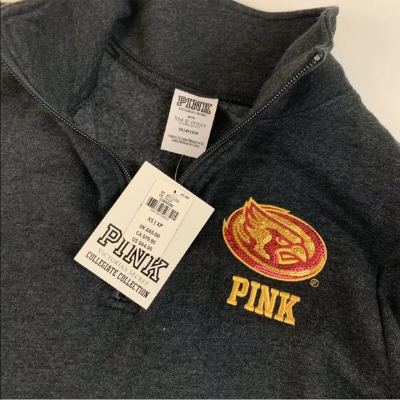NEW PINK Victorias Secret Pullover Half Zip XS - Picture 2 of 6